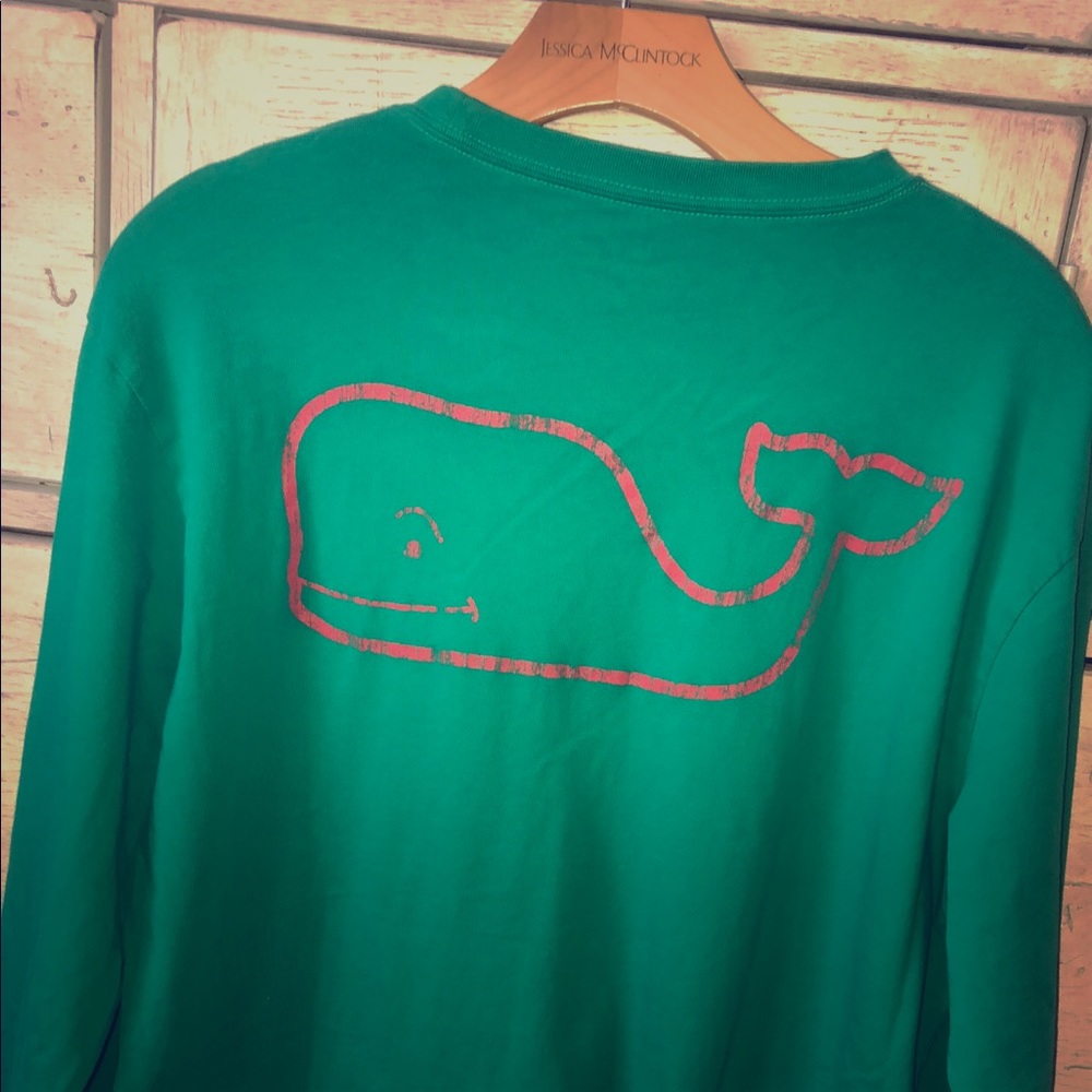 Green and red long sleeve vineyard vines shirt!